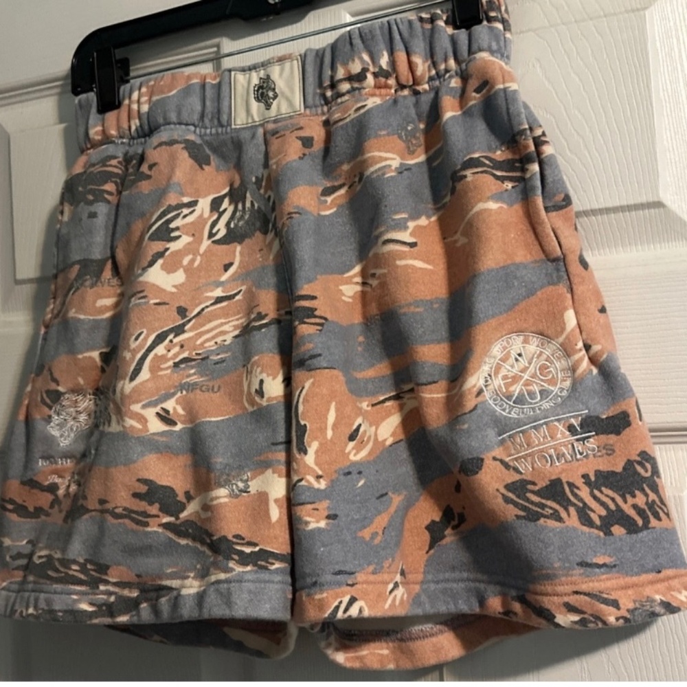 Darc Sport Kinship Patch Sweat Shorts Tiger Camo